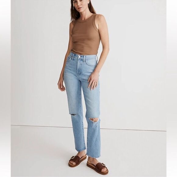 Madewell The Perfect Vintage Straight Jean NWT‎ distressed B18